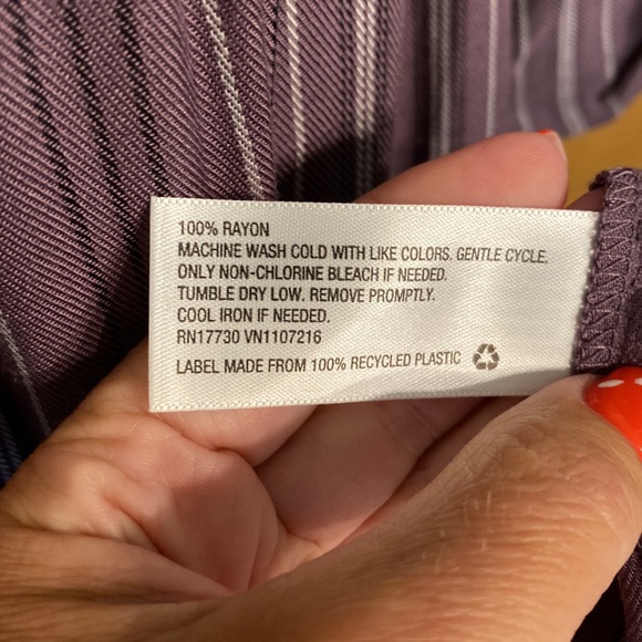 Isabel Maternity- plum striped, long sleeve maxi dress with side pockets - Picture 13 of 13